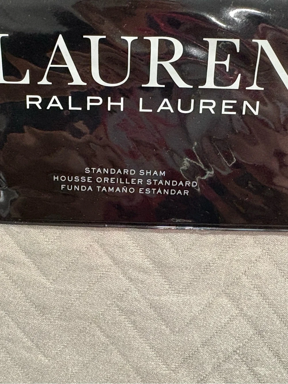 NEW Ralph Lauren Kaia Standard Pillow Shams - Set of 2 in gun metal gray